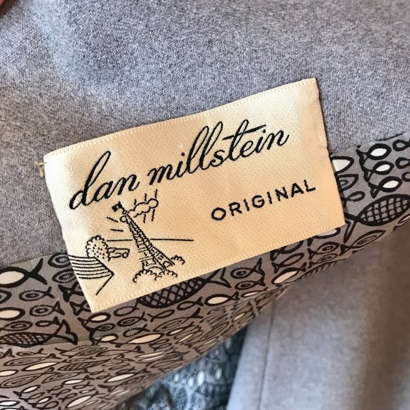 Vintage 1950s Dan Millstein Gray Wool Skirt Suit - Picture 2 of 14